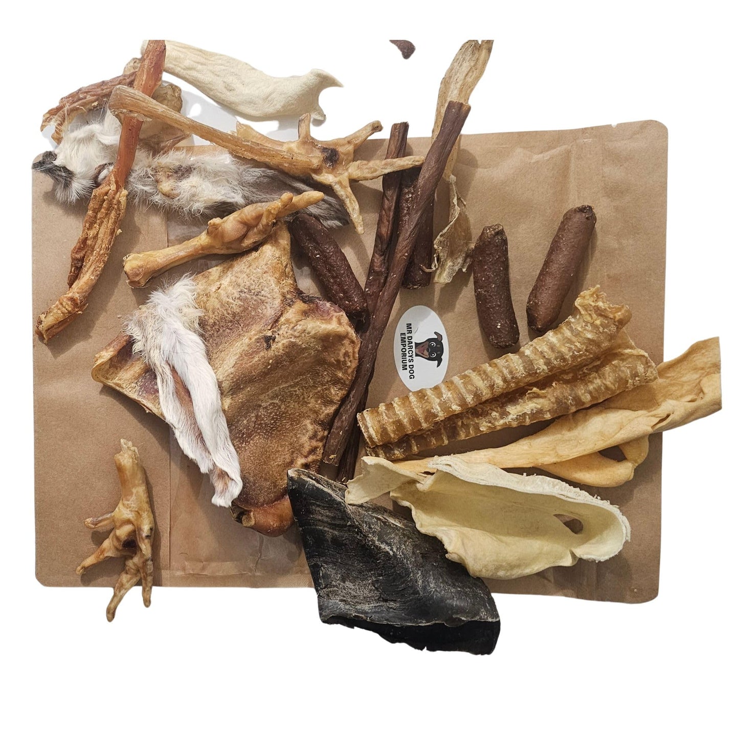 Mr Darcys Natural Dog Treats for Puppies and Small Dogs. Long Lasting Chews Resealable Bag. Raw dog Natural Treat Box